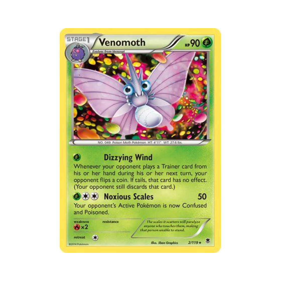 포켓몬 TCG 도나리 R 팬텀 포스 (영문판)(Pokemon TCG Venomoth R Phantom Forces (English Ver.)) - 1