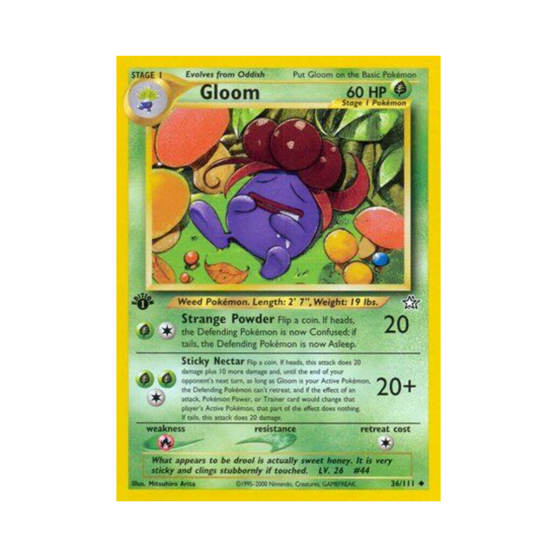 포켓몬 TCG 냄새꼬 U 네오 제네시스 (영문판)(Pokemon TCG Gloom U Neo Genesis (English Ver.))