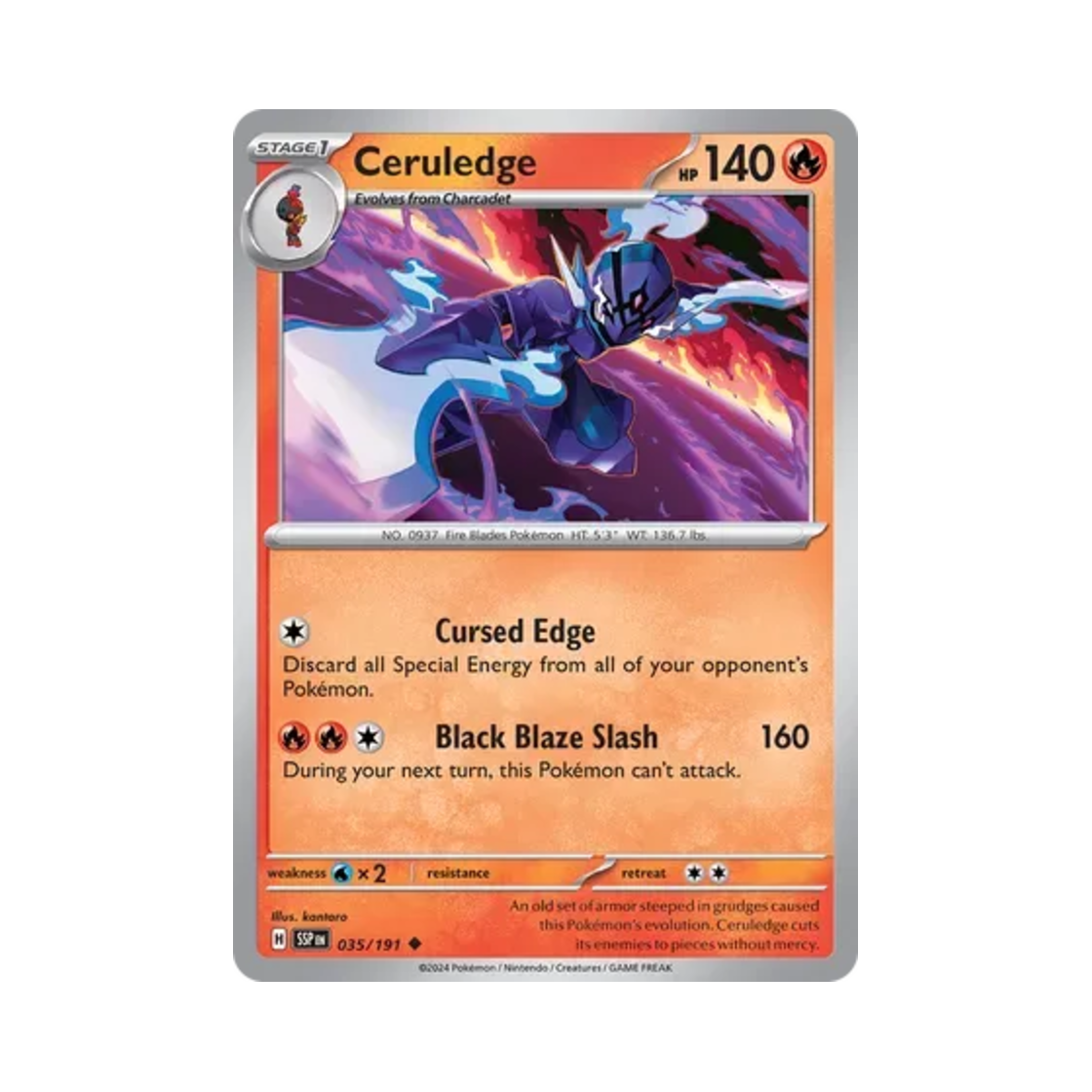 포켓몬 TCG 파라블레이즈 U 서징 스파크 (영문판)(Pokemon TCG Ceruledge U Surging Sparks (English Ver.)) - 1