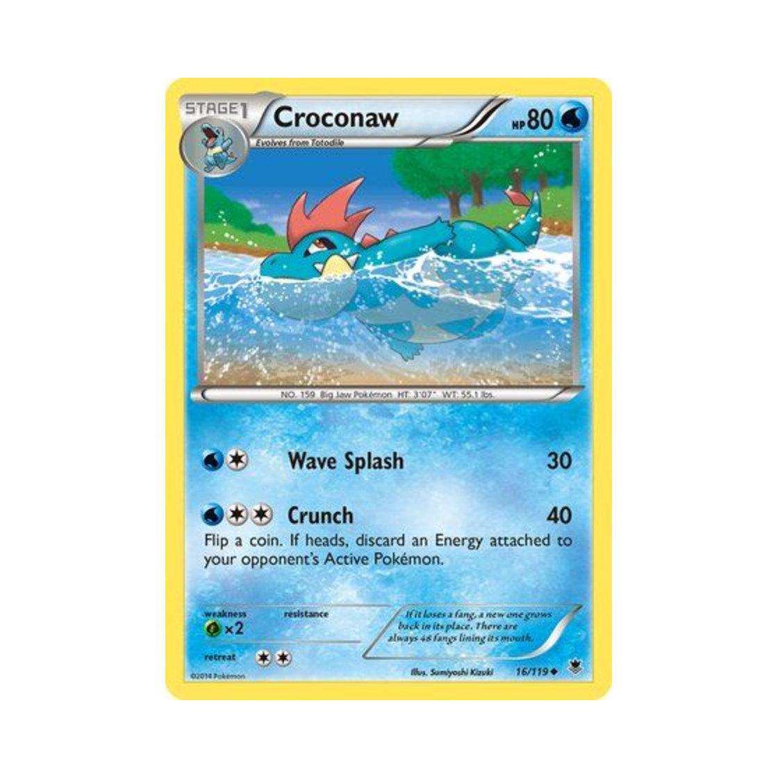 포켓몬 TCG 엘리게이 U 팬텀 포스 (영문판)(Pokemon TCG Croconaw U Phantom Forces (English Ver.))