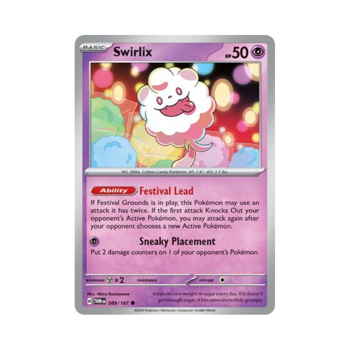 포켓몬 TCG 나룸퍼프 C 트와일라잇 마스커레이드 (영문판)(Pokemon TCG Swirlix C Twilight Masquerade (English Ver.)) - 1