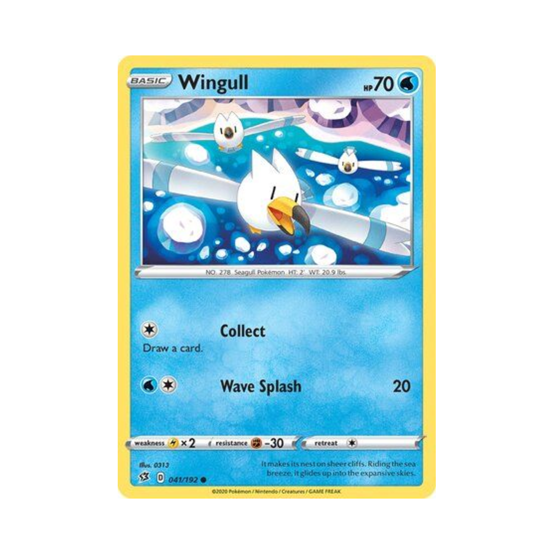 포켓몬 TCG 갈모매 C 레벌 크래시 (영문판)(Pokemon TCG Wingull C Rebel Clash (English Ver.))