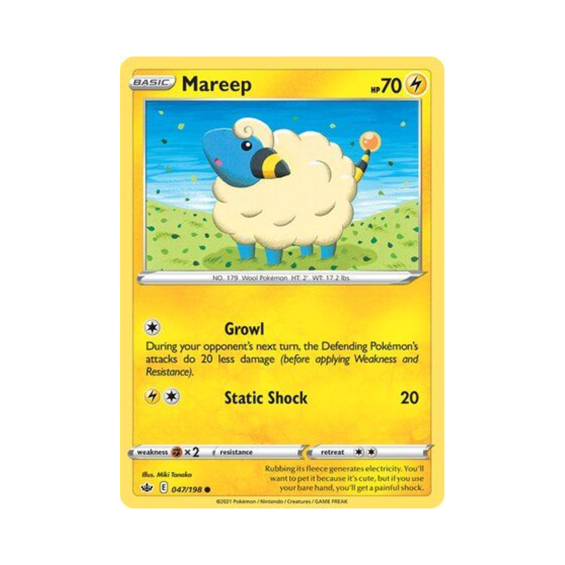 포켓몬 TCG 메리프 C 칠링 레인 (영문판)(Pokemon TCG Mareep C Chilling Reign (English Ver.)) - 1