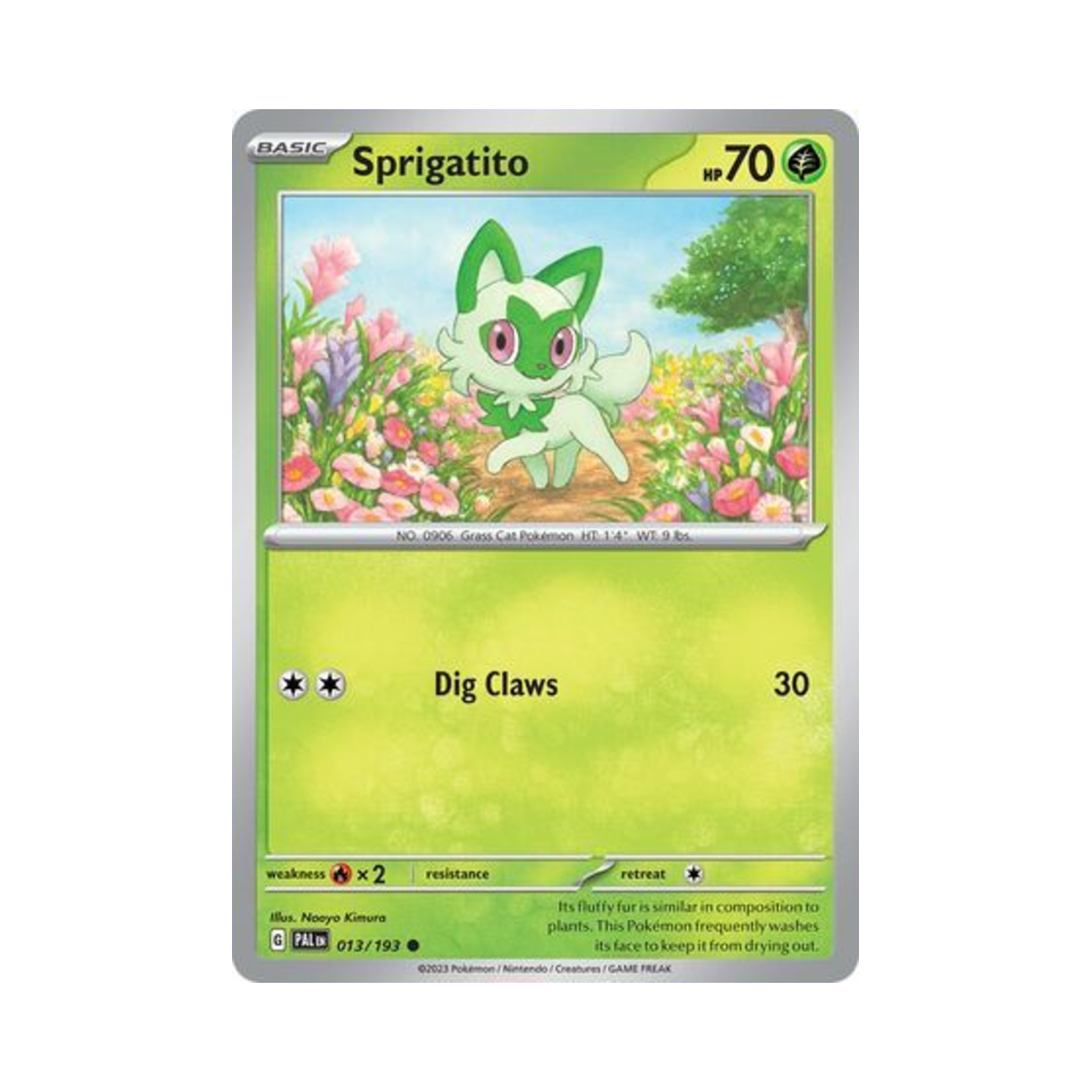 포켓몬 TCG 나오하 C 팔데아 이볼브드 (영문판)(Pokemon TCG Sprigatito C Paldea Evolved (English Ver.)) - 1