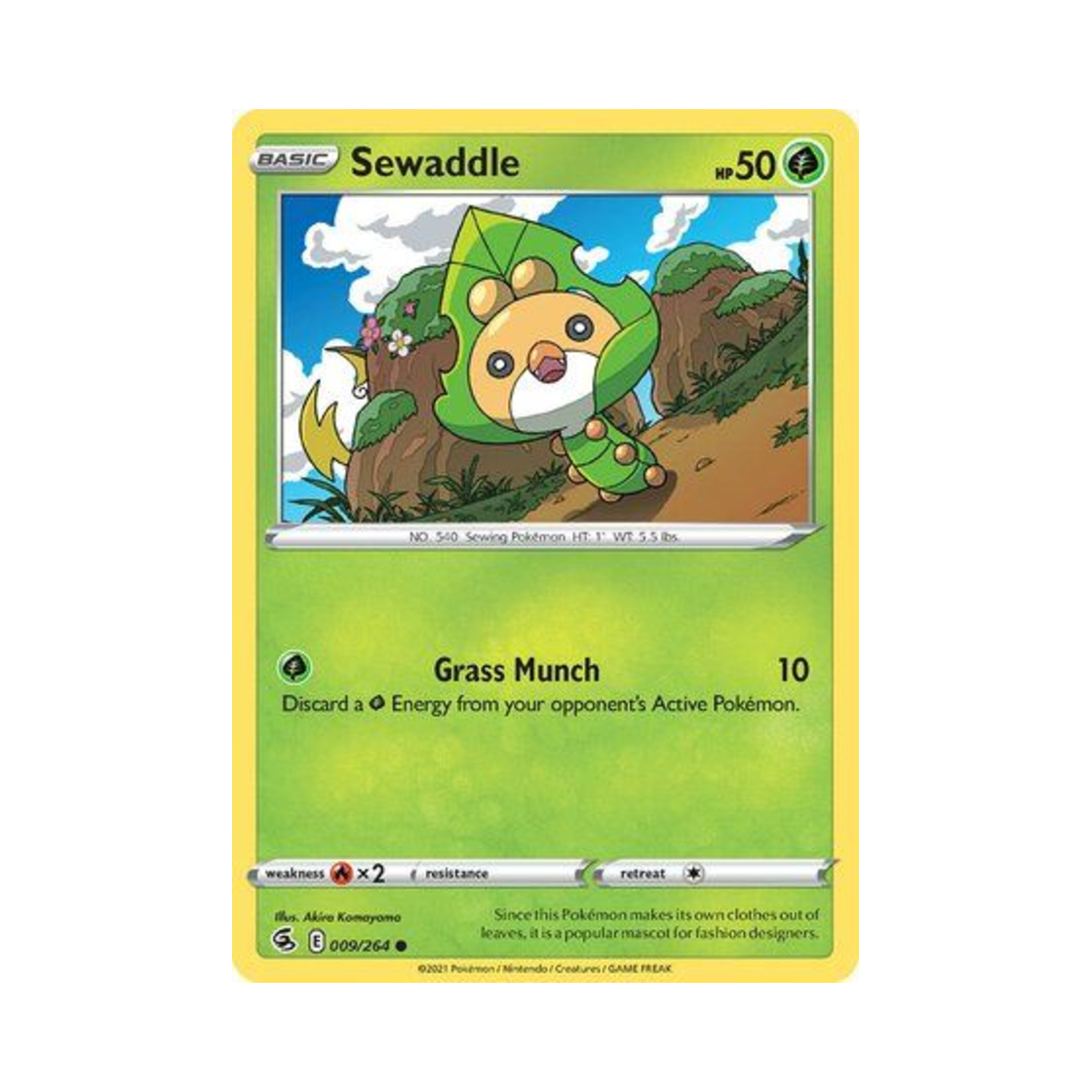 포켓몬 TCG 두르보 C 퓨전 스트라이크 (영문판)(Pokemon TCG Sewaddle C Fusion Strike (English Ver.)) - 1