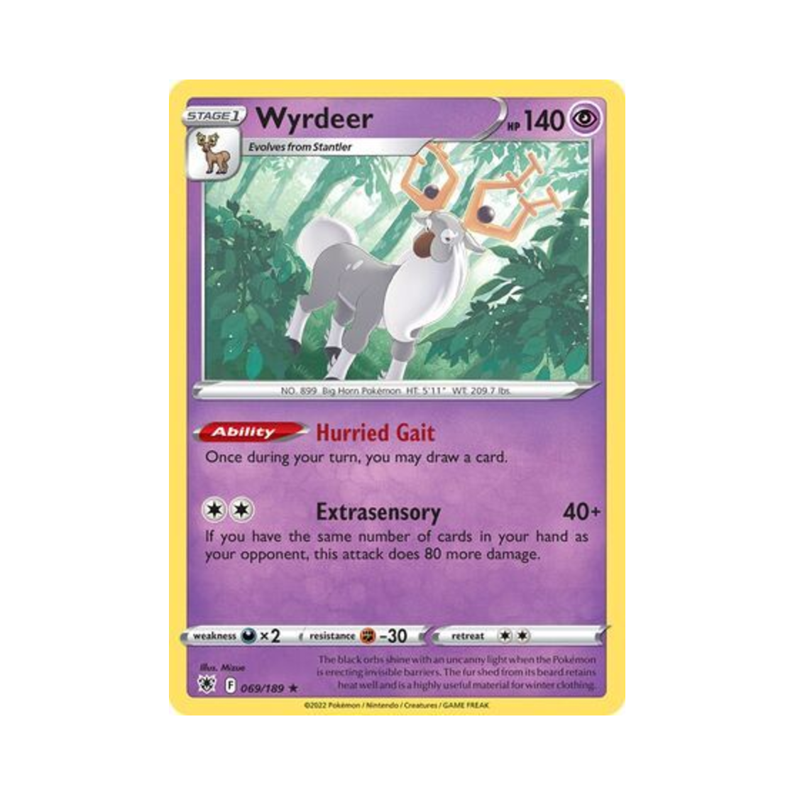 포켓몬 TCG 신비록 RH 아스트랄 레디안스 (영문판)(Pokemon TCG Wyrdeer RH Astral Radiance (English Ver.)) - 1