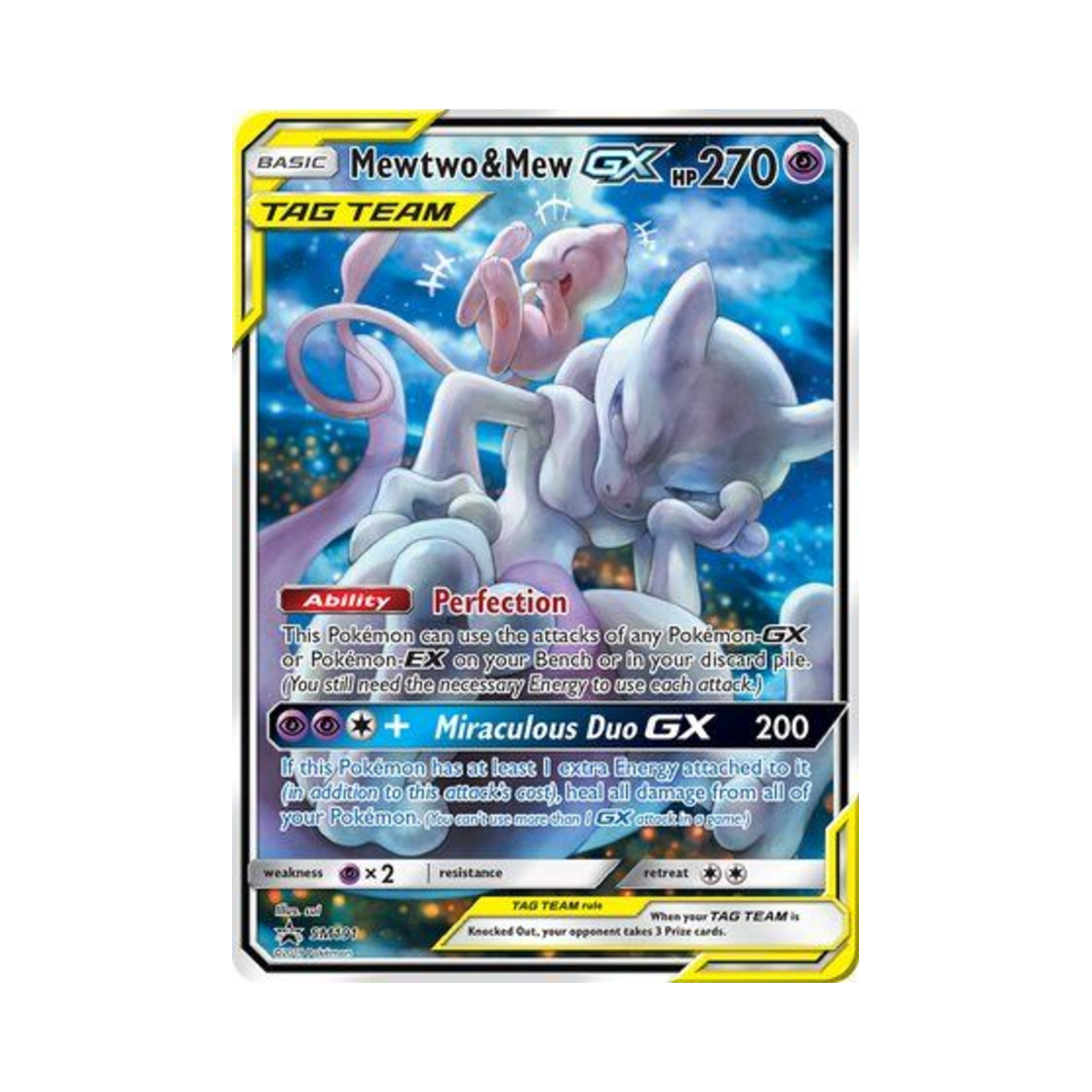 SMPSM191 Pokemon TCG Mewtwo & Mew GX P Sun & Moon Promos (English Ver.)