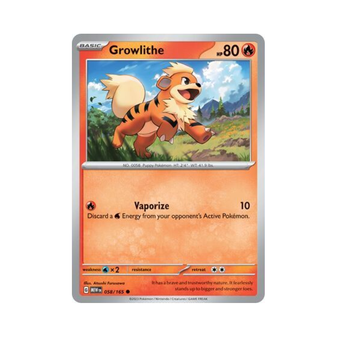 포켓몬 TCG 가디 C 스칼렛 & 바이올렛 151 (영문판)(Pokemon TCG Growlithe C Scarlet & Violet 151 (English Ver.)) - 1