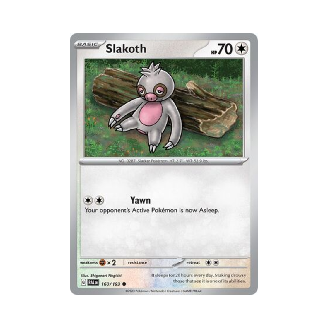 포켓몬 TCG 게을로 C 팔데아 이볼브드 (영문판)(Pokemon TCG Slakoth C Paldea Evolved (English Ver.)) - 1