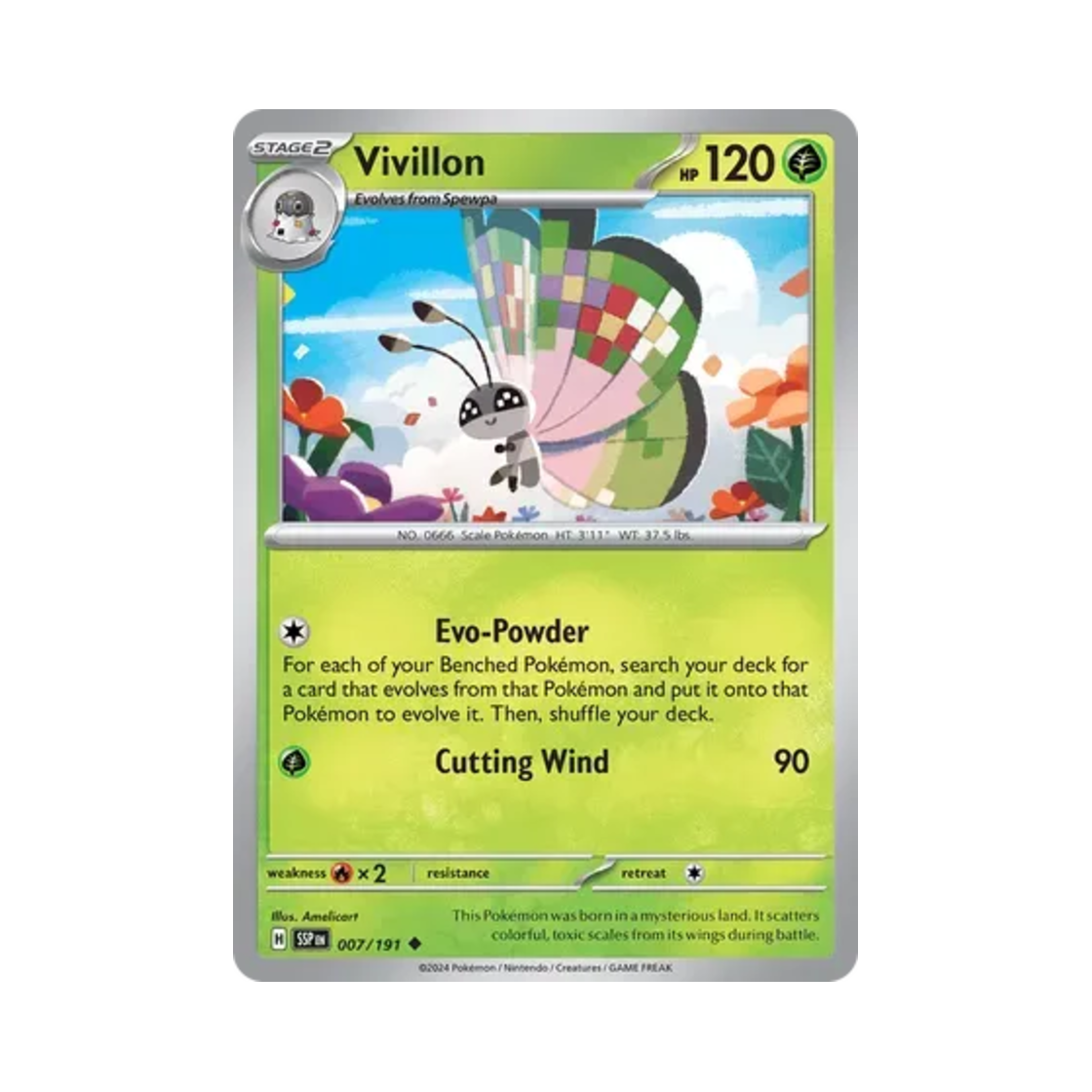 포켓몬 TCG 비비용 U 서징 스파크 (영문판)(Pokemon TCG Vivillon U Surging Sparks (English Ver.)) - 1