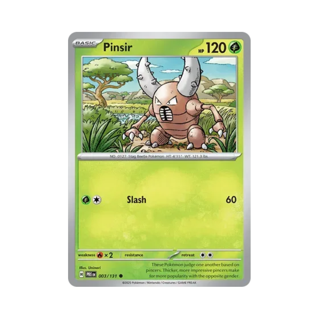 포켓몬 TCG 쁘사이저 C 프리즈매틱 에볼루션즈 (영문판)(Pokemon TCG Pinsir C Prismatic Evolutions (English Ver.)) - 1