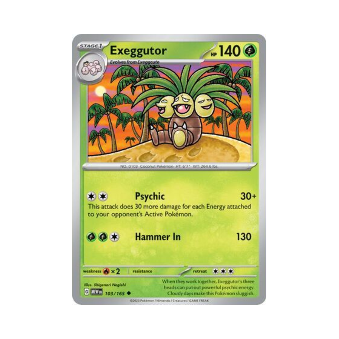 MEW103/165 Pokemon TCG Exeggutor U Scarlet & Violet 151 (English Ver.)