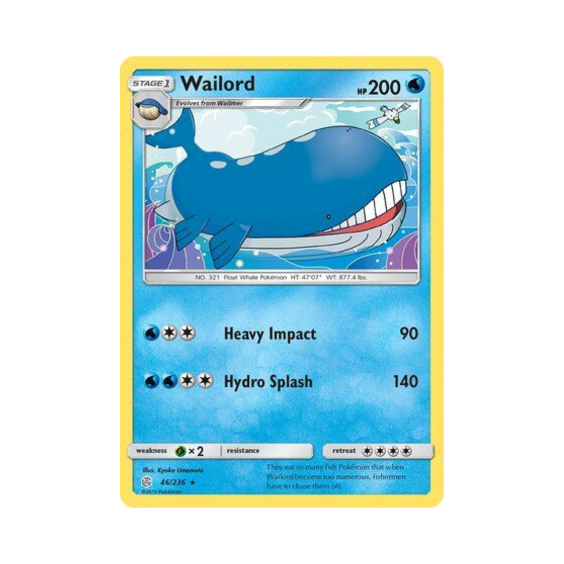 포켓몬 TCG 고래왕 R 코스믹 이클립스 (영문판)(Pokemon TCG Wailord R Cosmic Eclipse (English Ver.)) - 1