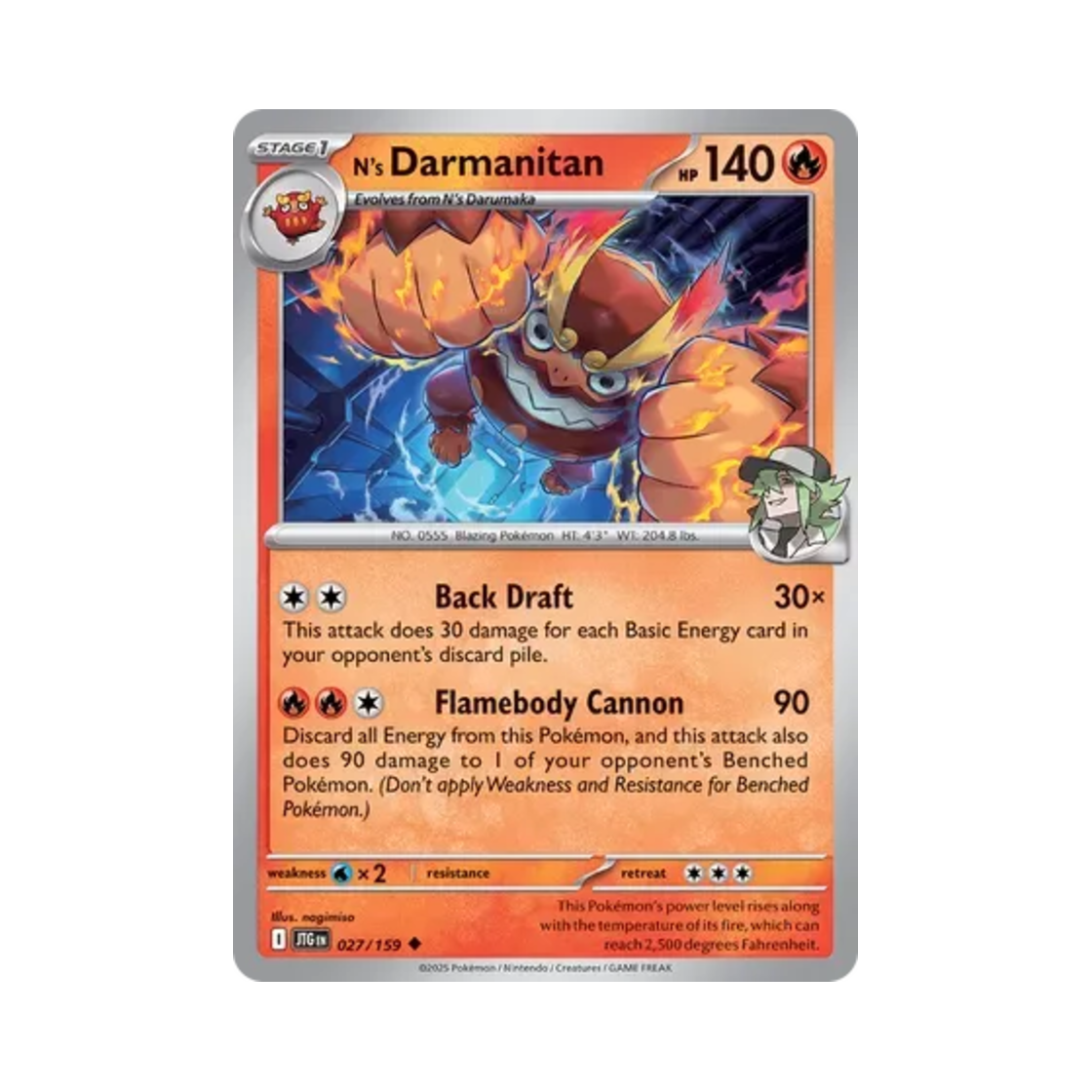 포켓몬 TCG N의 불비달마 U 저니 투게더 (영문판)(Pokemon TCG N's Darmanitan U Journey Together (English Ver.)) - 1