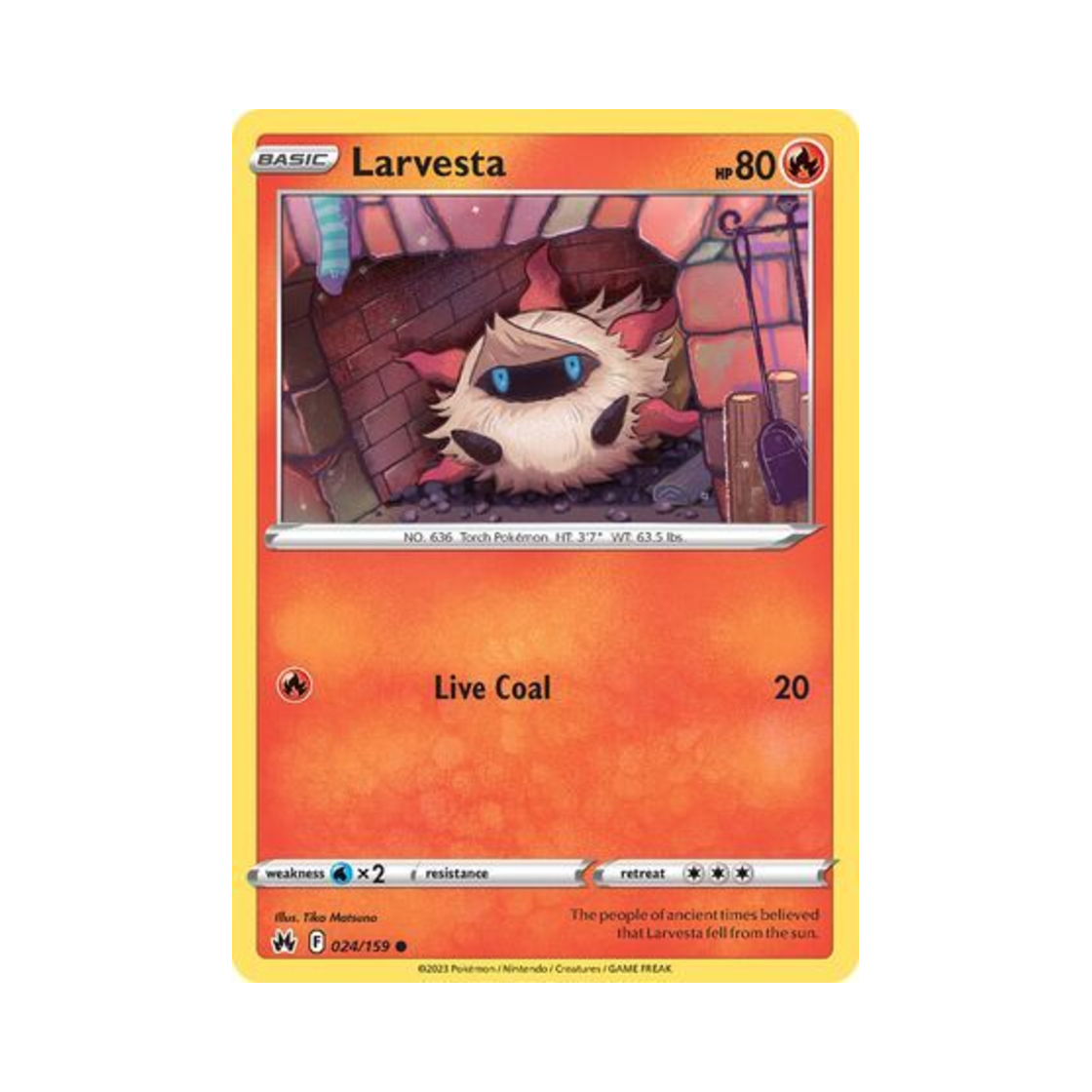 포켓몬 TCG 활화르바 C 크라운 제니스 (영문판)(Pokemon TCG Larvesta C Crown Zenith (English Ver.)) - 1