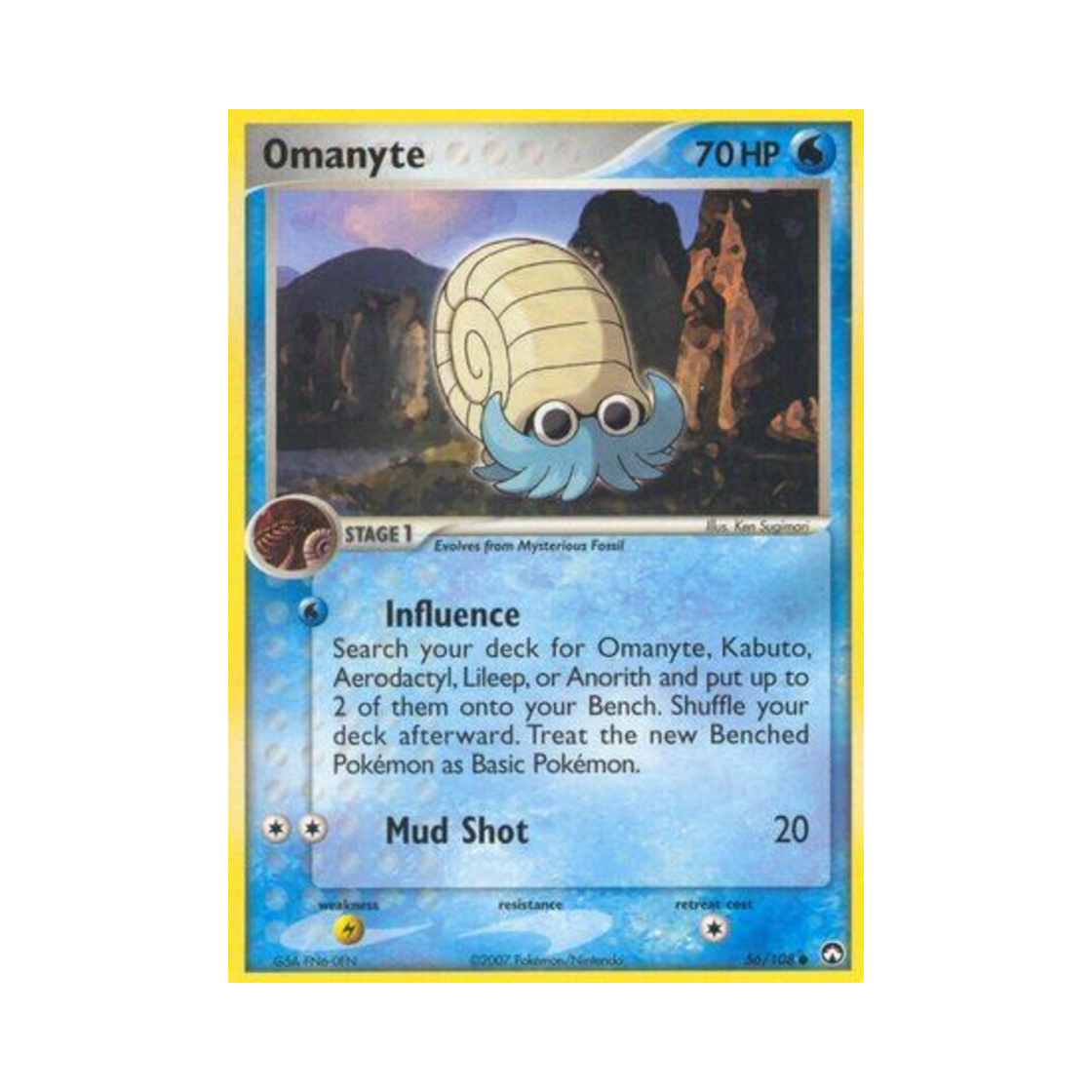 포켓몬 TCG 암나이트 C EX 파워 키퍼스(영문판)(Pokemon TCG Omanyte C EX Power Keepers (English Ver.)) - 1