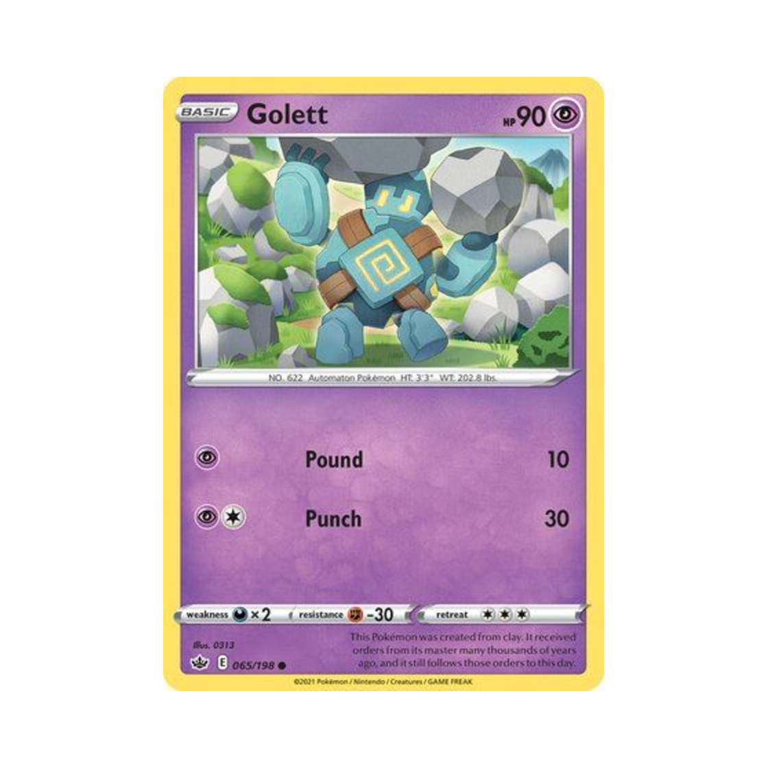 포켓몬 TCG 골비람 C 칠링 레인 (영문판)(Pokemon TCG Golett C Chilling Reign (English Ver.)) - 1