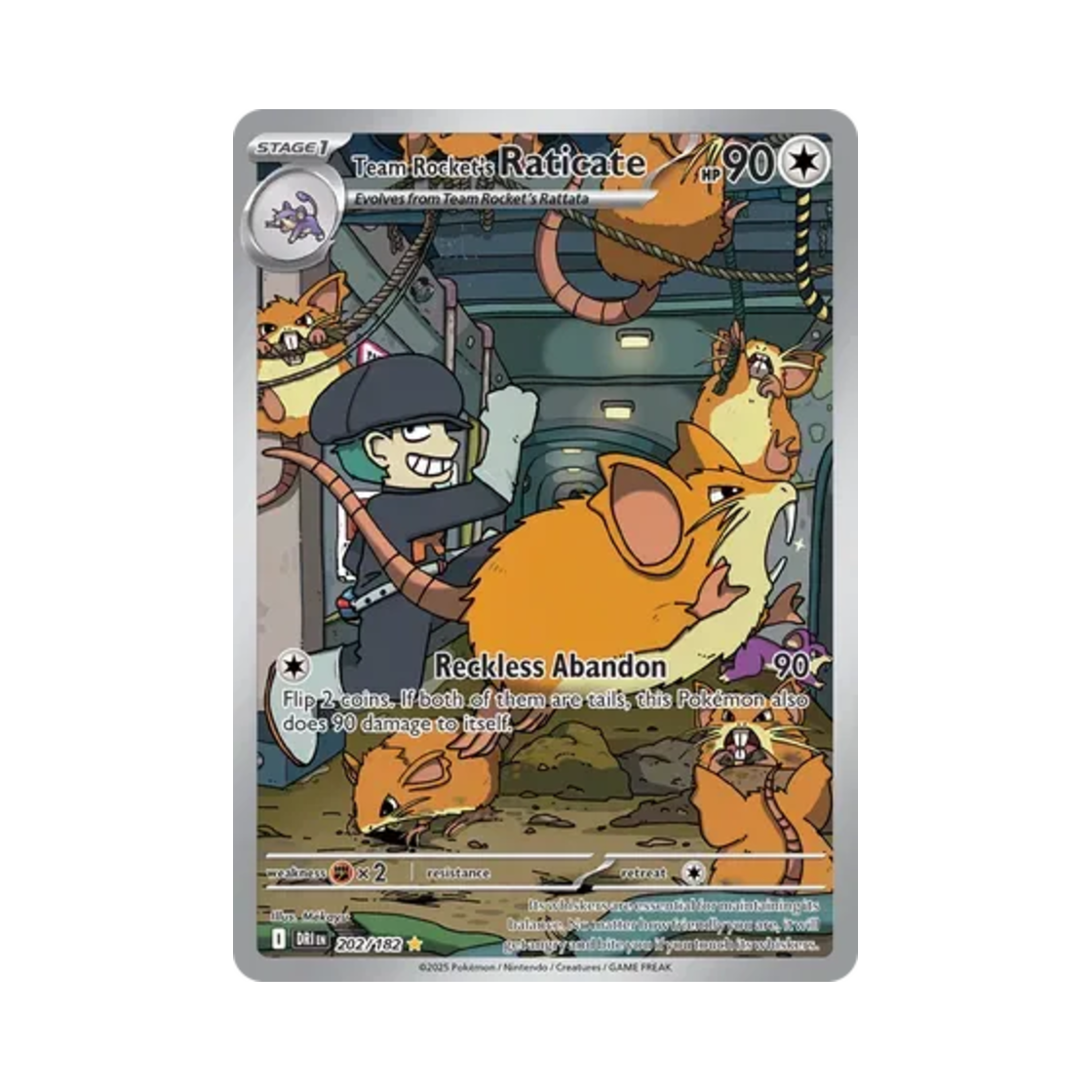 포켓몬 TCG 로켓단의 레트라 IR 데스티니드 라이벌스 (영문판)(Pokemon TCG Team Rocket's Raticate IR Destined Rivals (English Ver.)) - 1