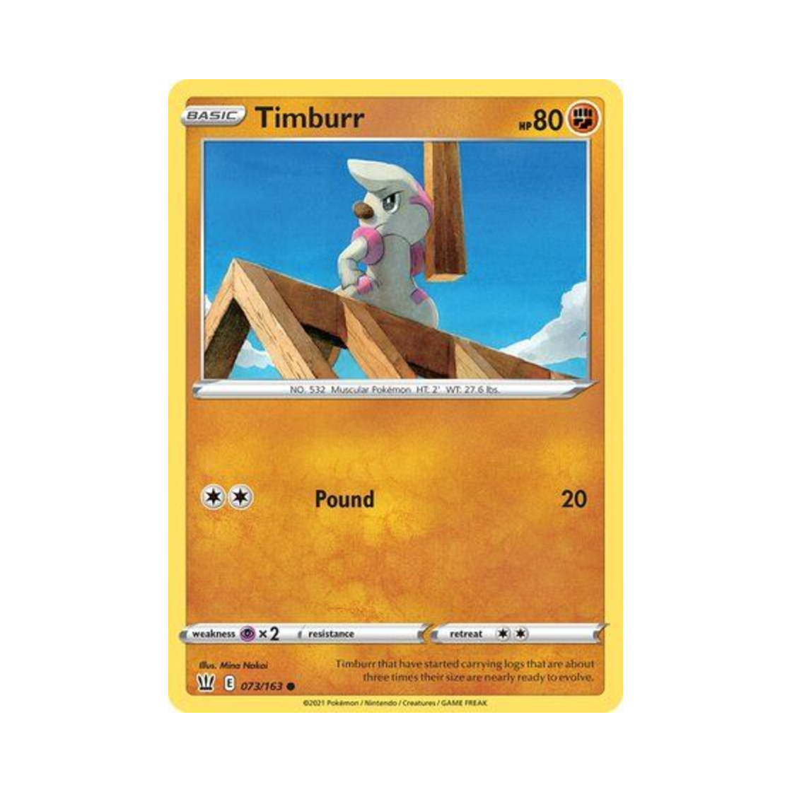 포켓몬 TCG 으랏차 C 배틀 스타일즈 (영문판)(Pokemon TCG Timburr C Battle Styles (English Ver.)) - 1