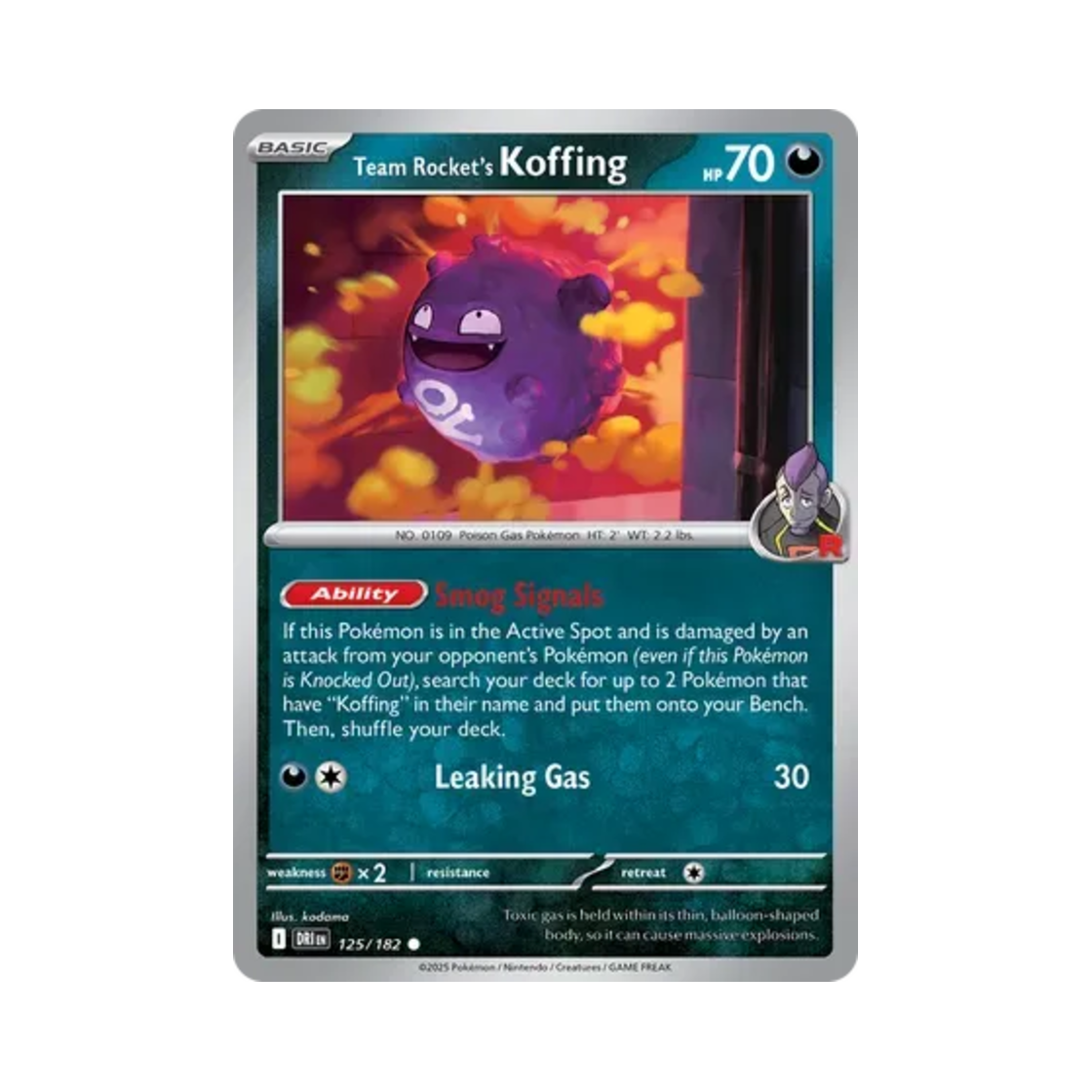 포켓몬 TCG 로켓단의 또가스 C 데스티니드 라이벌스 (영문판)(Pokemon TCG Team Rocket's Koffing C Destined Rivals (English Ver.)) - 1