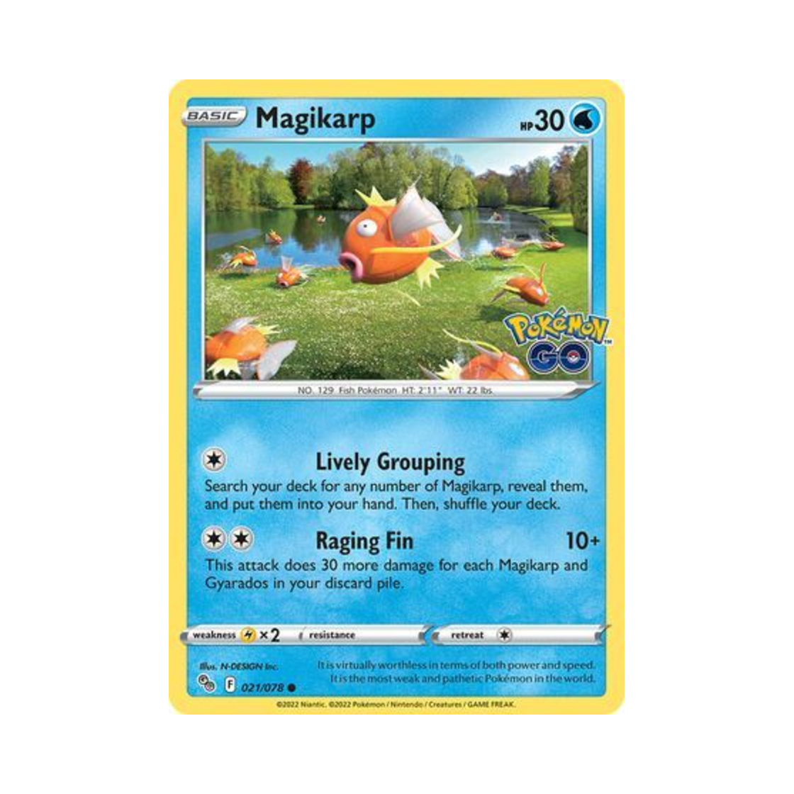 포켓몬 TCG 잉어킹 C 포켓몬 고 (영문판)(Pokemon TCG Magikarp C Pokemon GO (English Ver.)) - 1