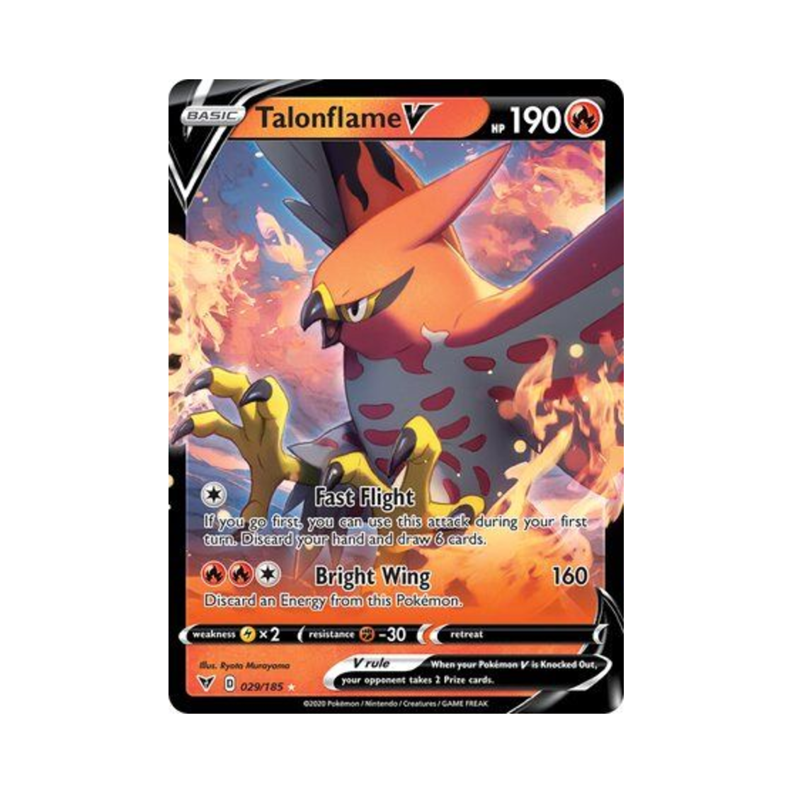 포켓몬 TCG 파이어로 V HRV 비비드 볼티지 (영문판)(Pokemon TCG Talonflame V HRV Vivid Voltage (English Ver.))