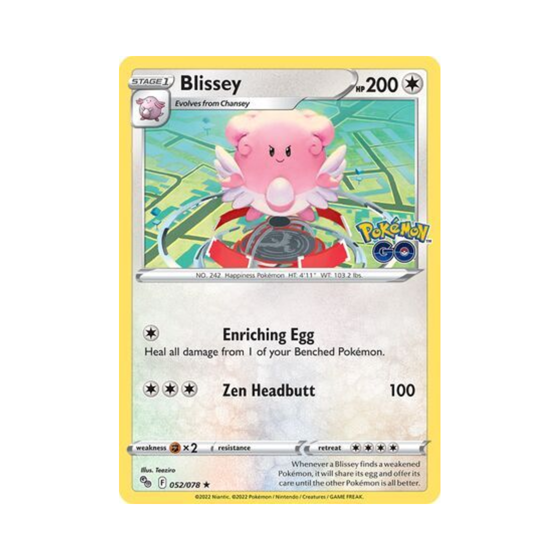 포켓몬 TCG 해피너스 RH 포켓몬 고 (영문판)(Pokemon TCG Blissey RH Pokemon GO (English Ver.)) - 1