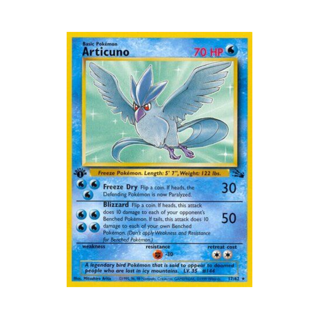 포켓몬 TCG 프리져 R 포실 (영문판)(Pokemon TCG Articuno R Fossil (English Ver.)) - 1