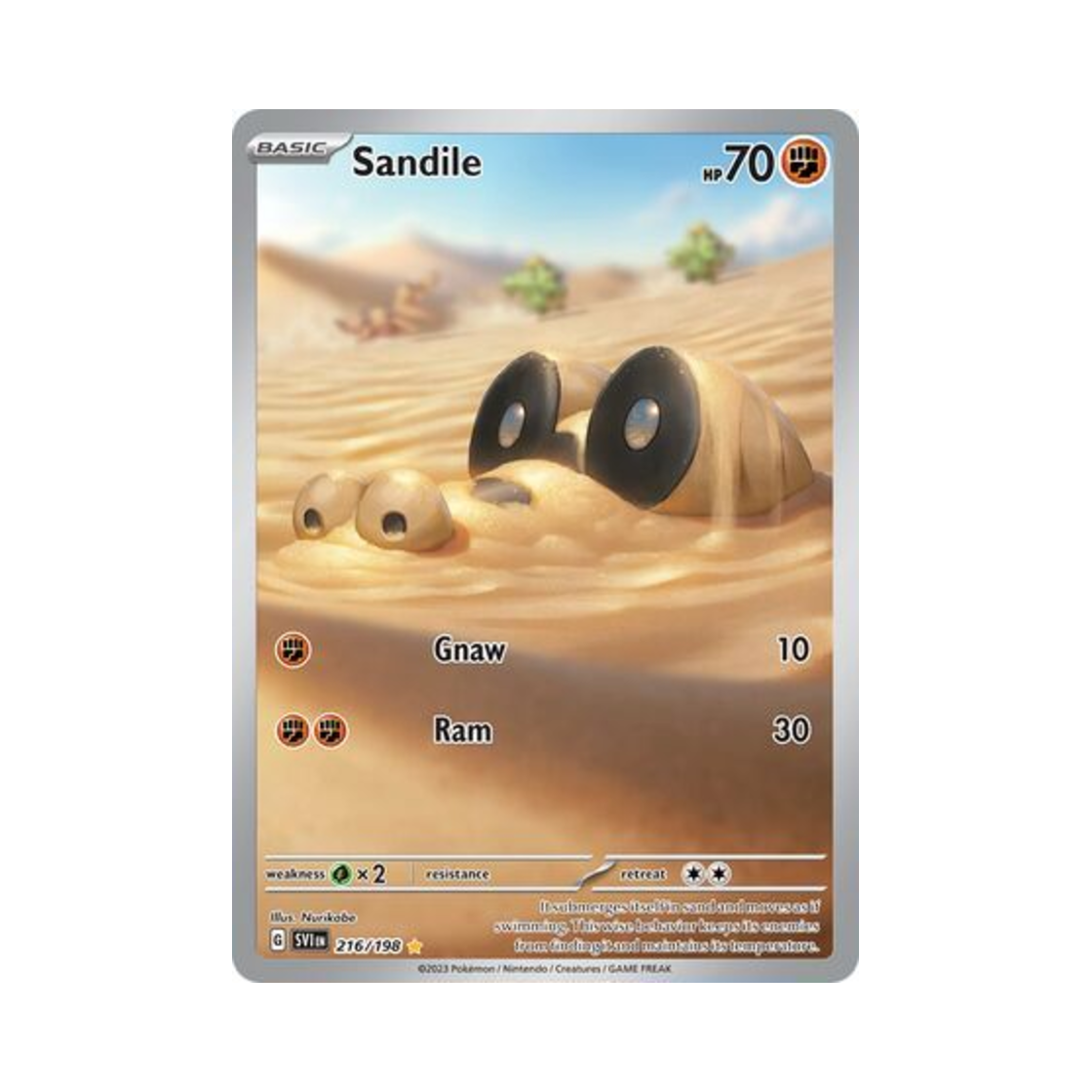 포켓몬 TCG 깜눈크 IR 스칼렛 & 바이올렛 (영문판)(Pokemon TCG Sandile IR Scarlet & Violet (English Ver.))