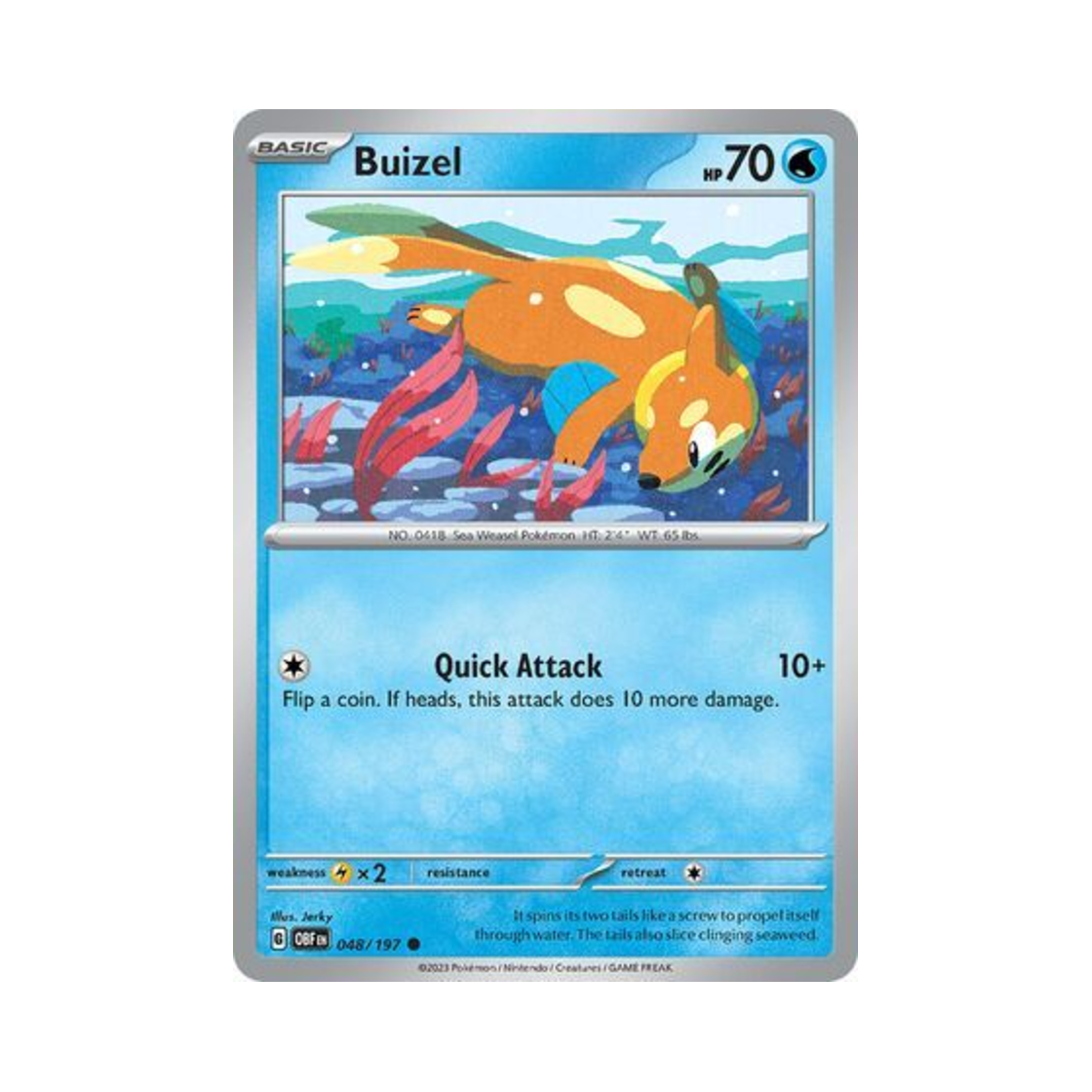 포켓몬 TCG 브이젤 C 옵시디언 플레임즈 (영문판)(Pokemon TCG Buizel C Obsidian Flames (English Ver.)) - 1