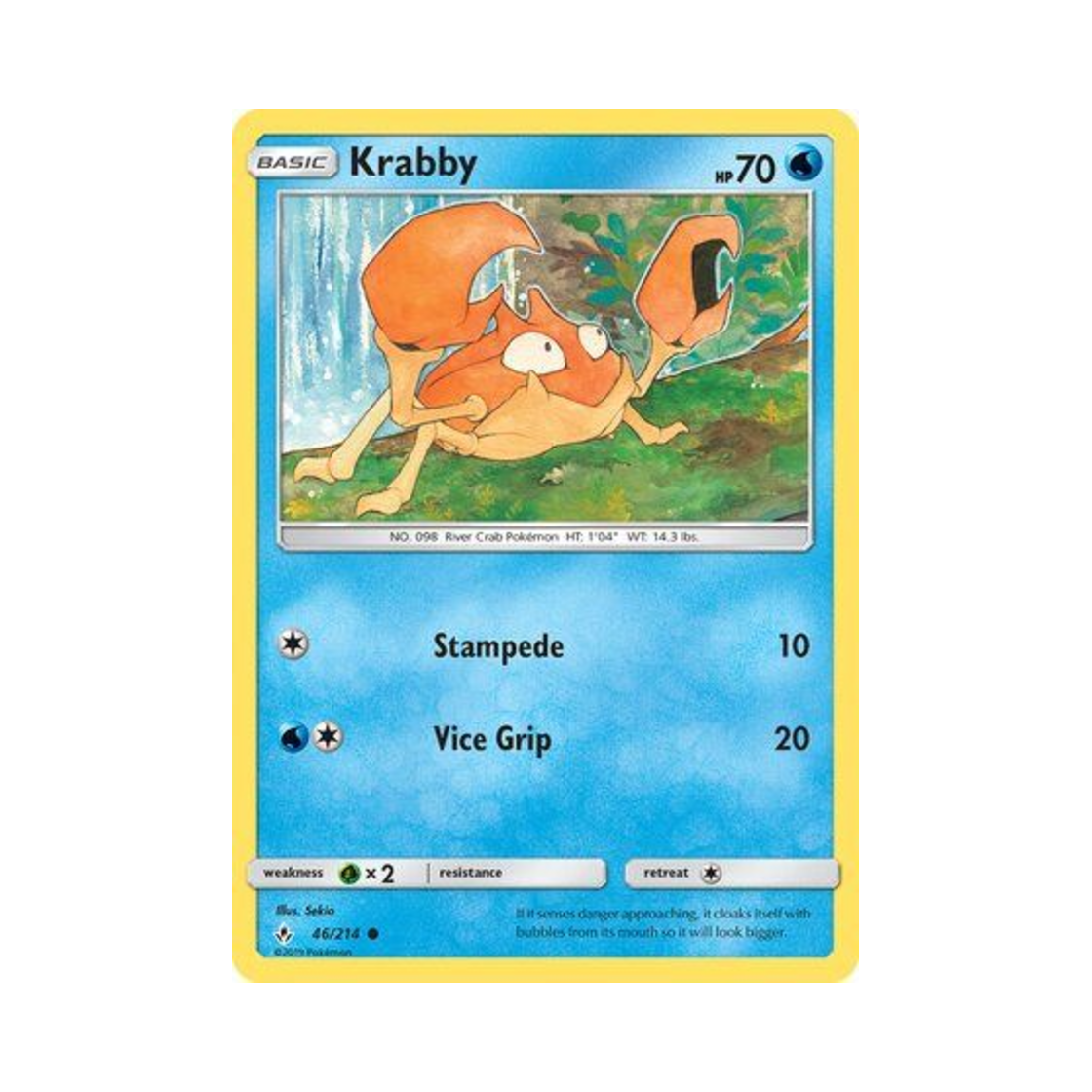포켓몬 TCG 크랩 C 언브로큰 본즈 (영문판)(Pokemon TCG Krabby C Unbroken Bonds (English Ver.)) - 1