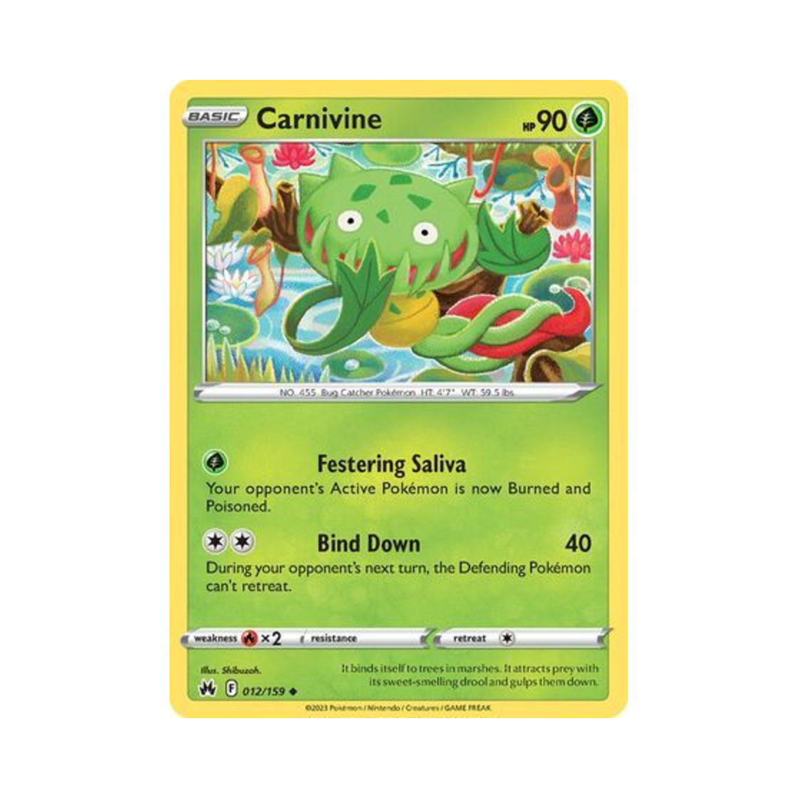 포켓몬 TCG 무스틈니 U 크라운 제니스 (영문판)(Pokemon TCG Carnivine U Crown Zenith (English Ver.)) - 1
