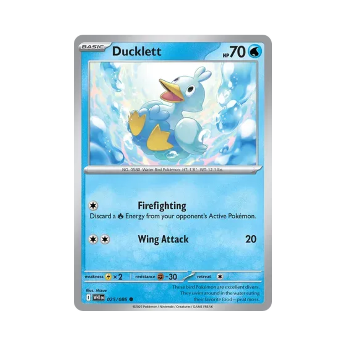 포켓몬 TCG 꼬지보리 C 화이트플레어 (영문판)(Pokemon TCG Ducklett C White Flare (English Ver.)) - 1