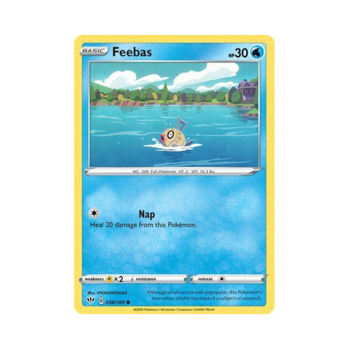 포켓몬 TCG 빈티나 C 다크니스 어블레이즈 (영문판)(Pokemon TCG Feebas C Darkness Ablaze (English Ver.))