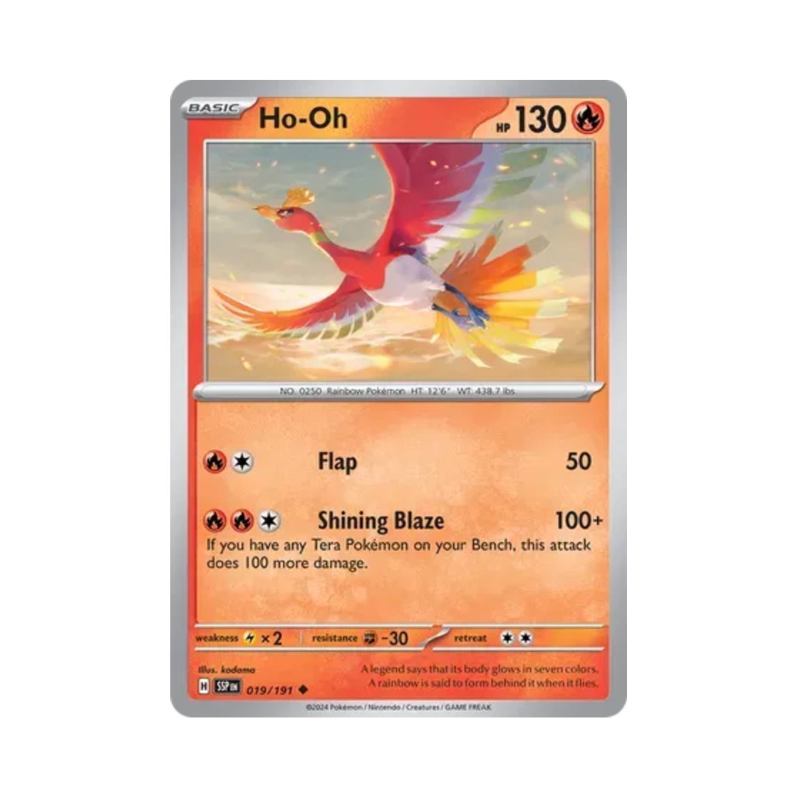포켓몬 TCG 칠색조 U 서징 스파크 (영문판)(Pokemon TCG Ho Oh U Surging Sparks (English Ver.)) - 1