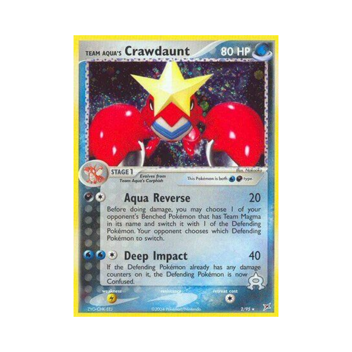 포켓몬 TCG 아쿠아단의 가재장군 RH EX 마그마단 vs 아쿠아단 (영문판)(Pokemon TCG Team Aqua's Crawdaunt RH EX Team Magma vs Team Aqua (English Ver.)) - 1