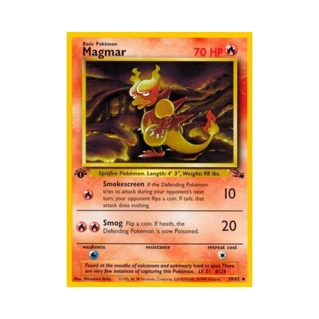 포켓몬 TCG 마그마 U 포실 (영문판)(Pokemon TCG Magmar U Fossil (English Ver.)) - 1