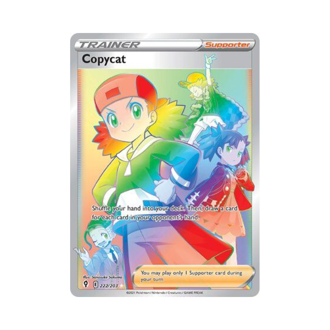 포켓몬 TCG 흉내내기 아가씨 RR 이볼빙 스카이즈 (영문판)(Pokemon TCG Copycat RR Evolving Skies (English Ver.)) - 1