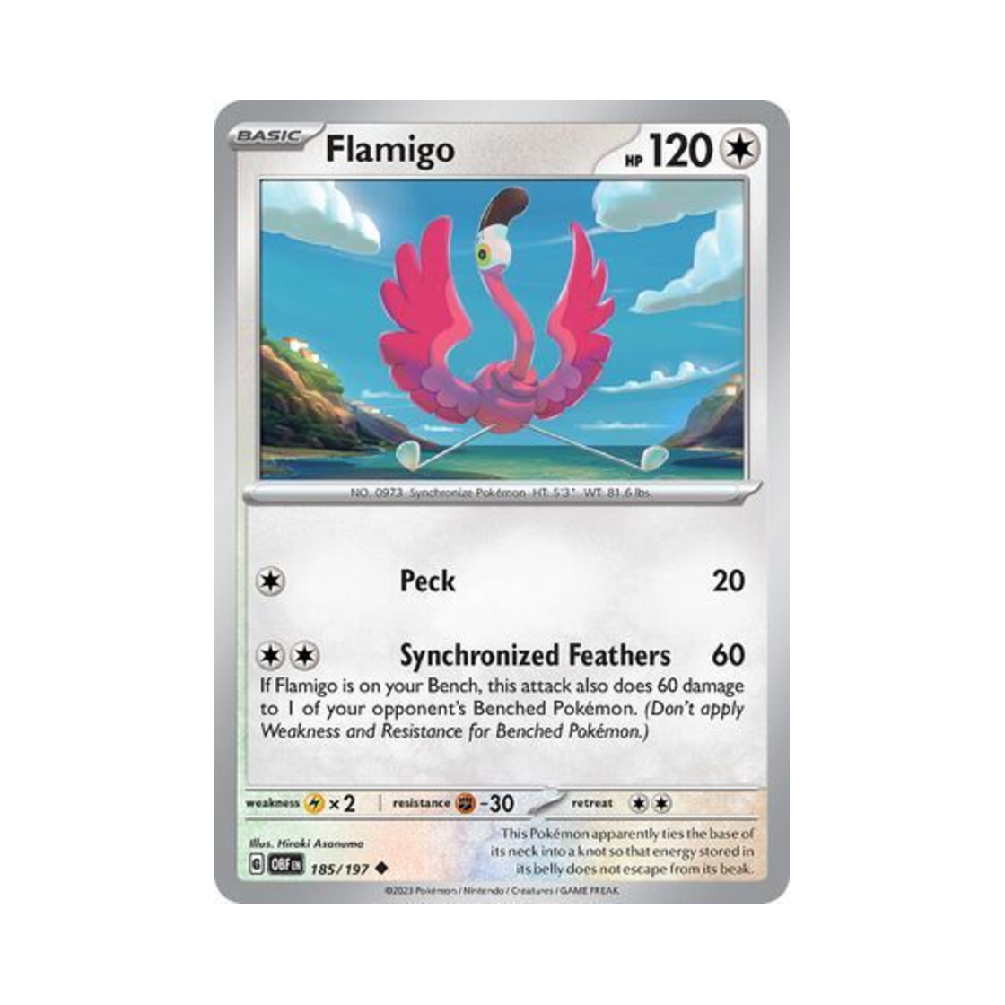 포켓몬 TCG 꼬이밍고 U 옵시디언 플레임즈 (영문판)(Pokemon TCG Flamigo U Obsidian Flames (English Ver.))