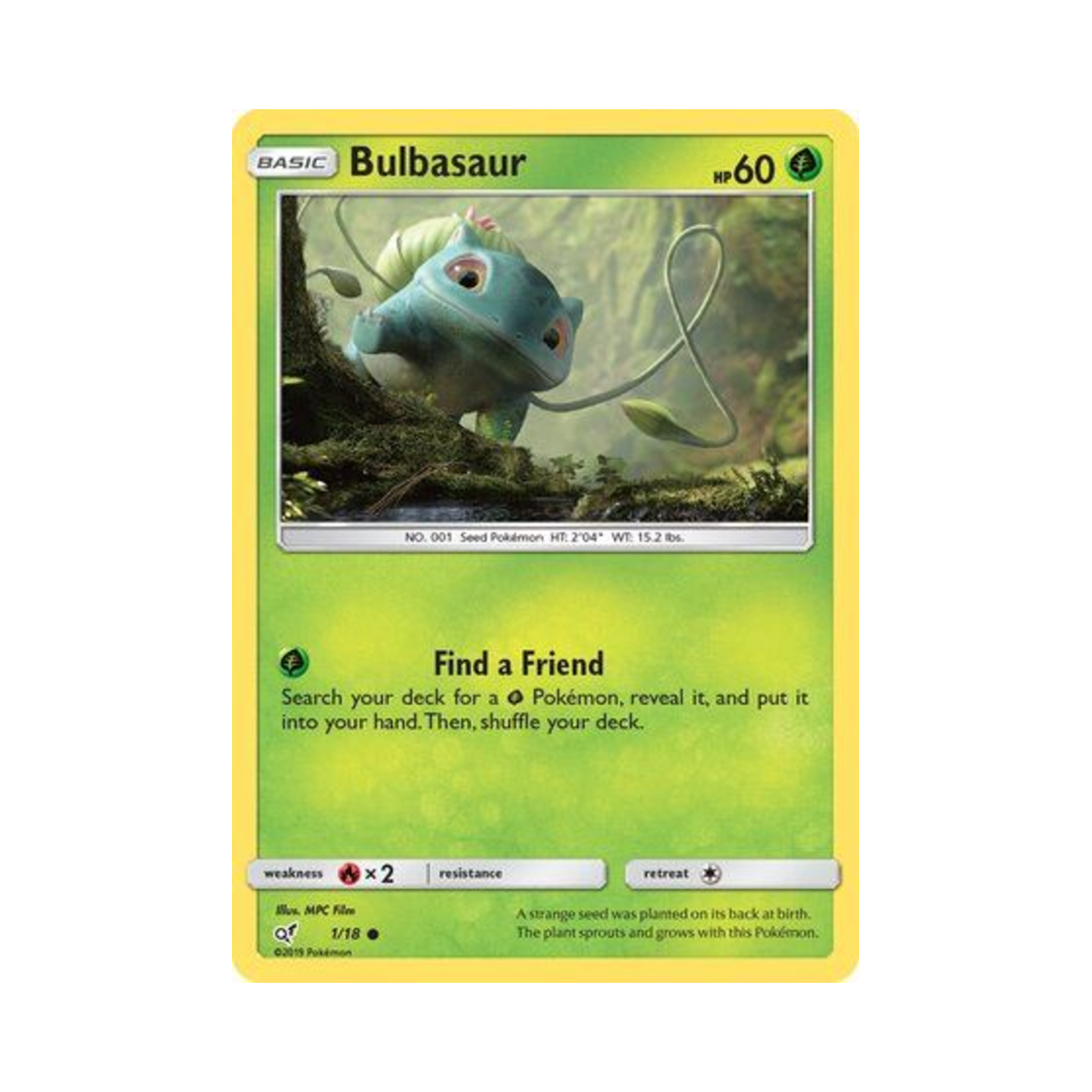 DET45675 Pokemon TCG Bulbasaur C Detective Pikachu (English Ver.)