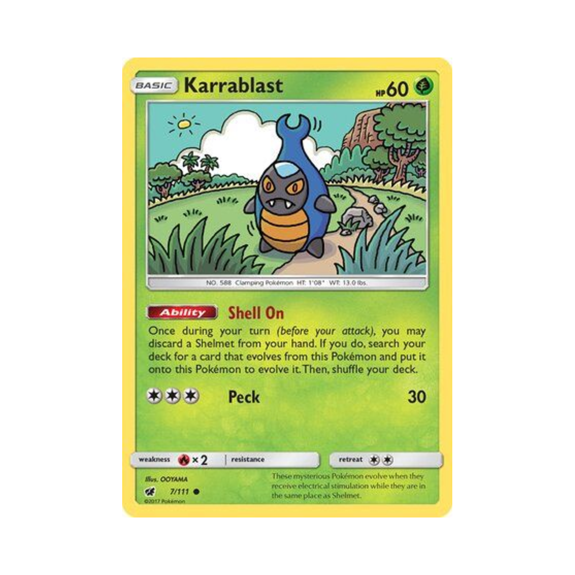 포켓몬 TCG 딱정곤 C 크림슨 인베이전 (영문판)(Pokemon TCG Karrablast C Crimson Invasion (English Ver.)) - 1