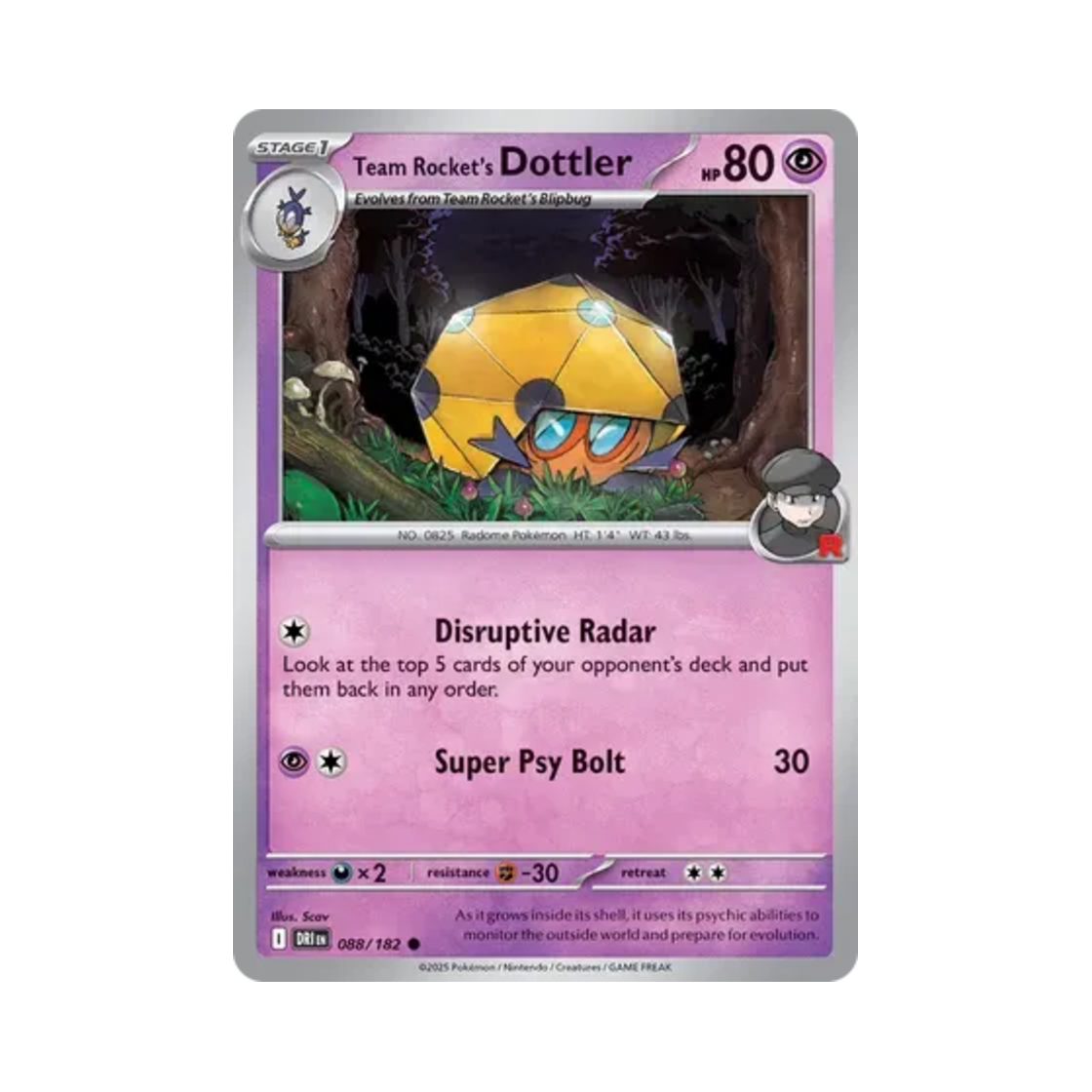 포켓몬 TCG 로켓단의 레돔벌레 C 데스티니드 라이벌스 (영문판)(Pokemon TCG Team Rocket's Dottler C Destined Rivals (English Ver.)) - 1