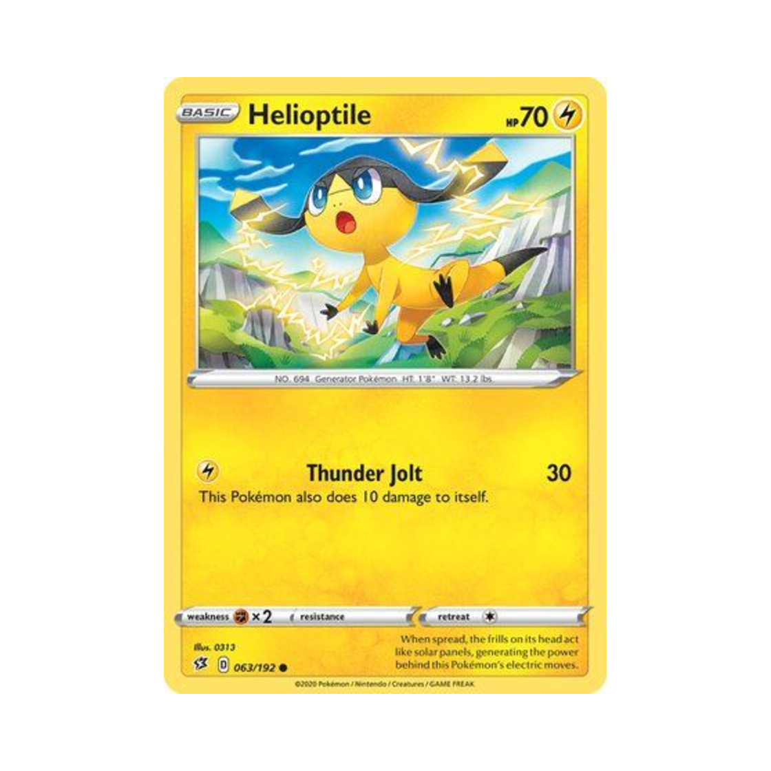 포켓몬 TCG 목도리키텔 C 레벌 크래시 (영문판)(Pokemon TCG Helioptile C Rebel Clash (English Ver.))