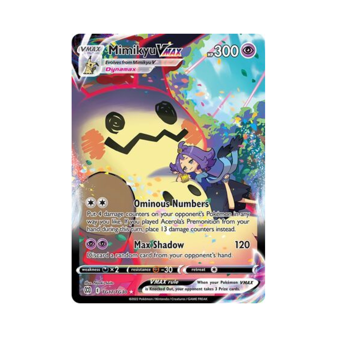 BRSTG17/TG30 Pokemon TCG Mimikyu VMAX HRV Brilliant Stars (English Ver.)