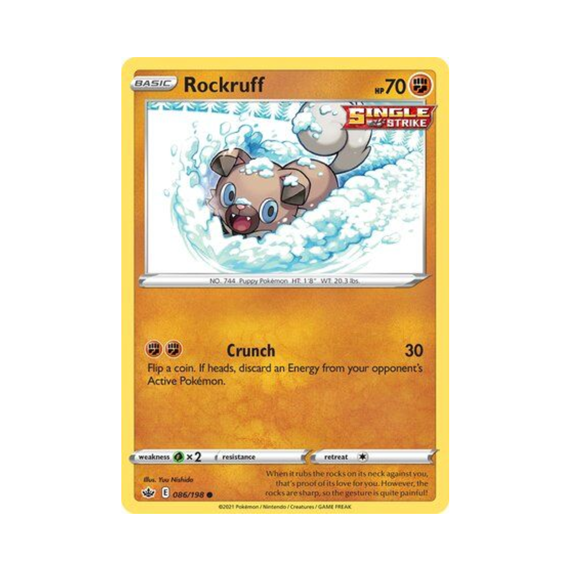 포켓몬 TCG 암멍이 C 칠링 레인 (영문판)(Pokemon TCG Rockruff C Chilling Reign (English Ver.)) - 1