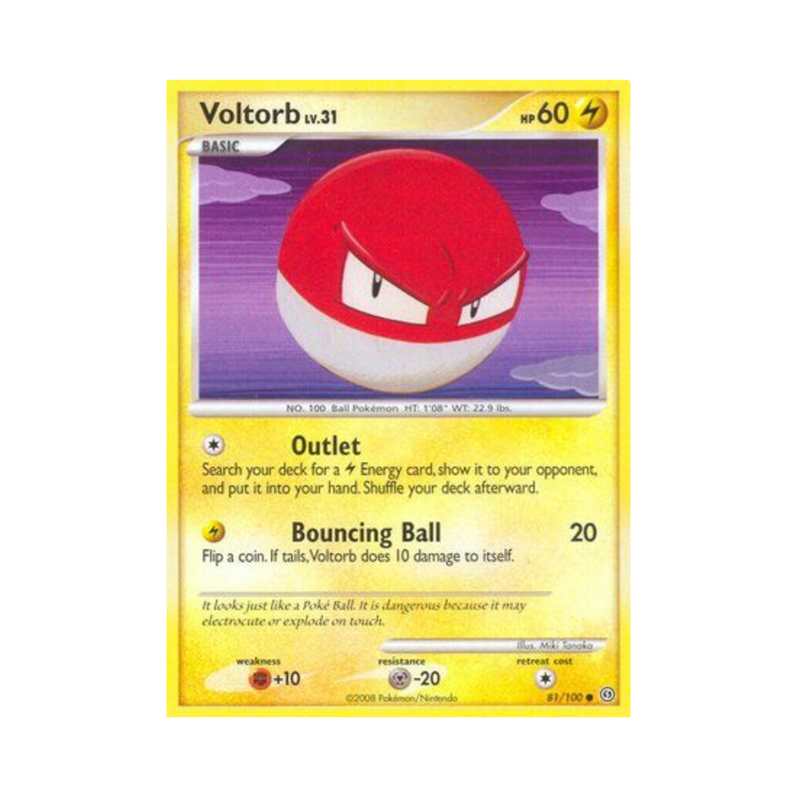 포켓몬 TCG 찌리리공 C 스톰프론트 (영문판)(Pokemon TCG Voltorb C Stormfront (English Ver.)) - 1