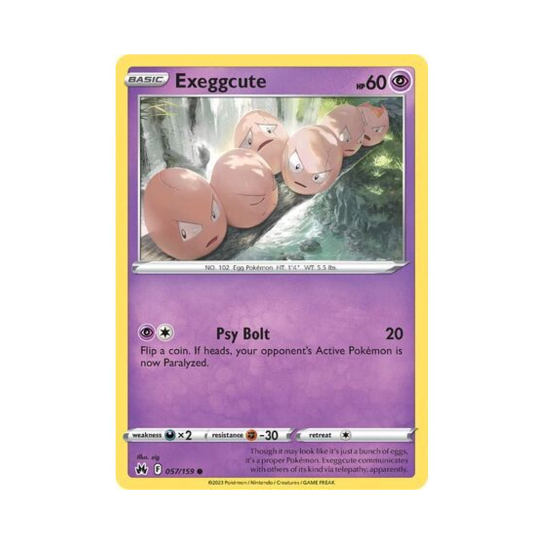 포켓몬 TCG 아라리 C 크라운 제니스 (영문판)(Pokemon TCG Exeggcute C Crown Zenith (English Ver.)) - 1