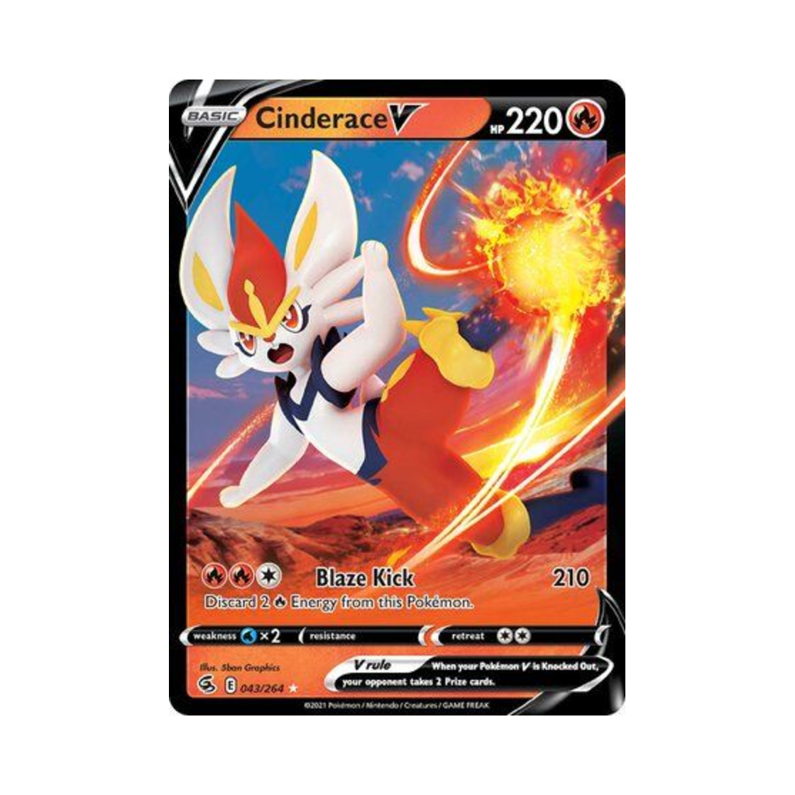 포켓몬 TCG 에이스번 V HRV 퓨전 스트라이크 (영문판)(Pokemon TCG Cinderace V HRV Fusion Strike (English Ver.))