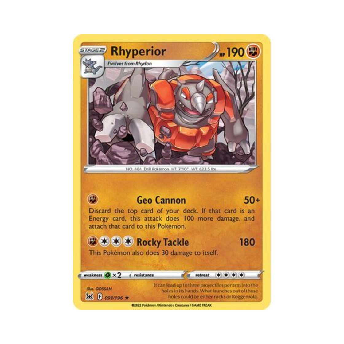 포켓몬 TCG 거대코뿌리 R 로스트 오리진 (영문판)(Pokemon TCG Rhyperior R Lost Origin (English Ver.)) - 1