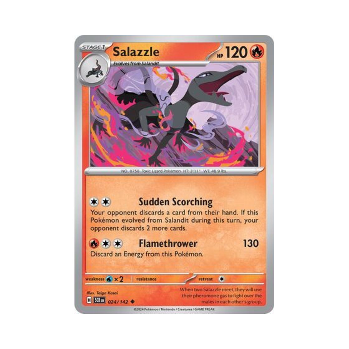 포켓몬 TCG 염뉴트 U 스텔라 크라운 (영문판)(Pokemon TCG Salazzle U Stellar Crown (English Ver.)) - 1